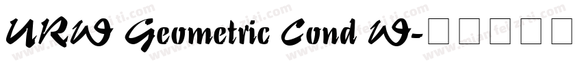 URW Geometric Cond W字体转换